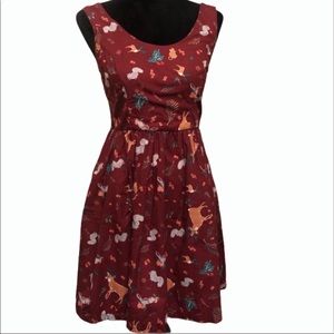 ModCloth Optimistic Effect Woodland Creature Dress